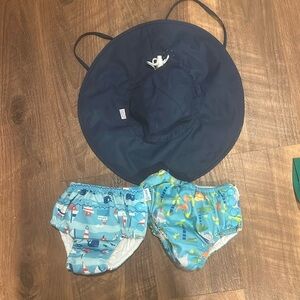 Ruffle Butts Hat and iPlay Swim 12mo and 18mo